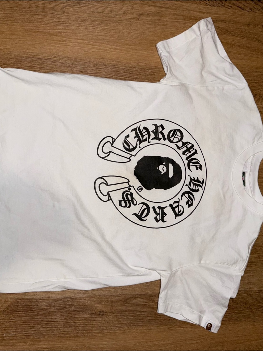 Chrome Hearts White Tee with Black Graphic Logo